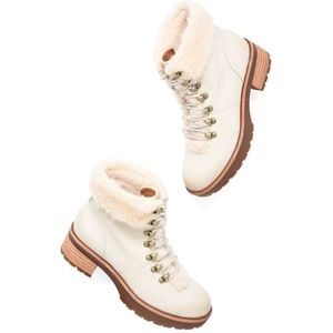 Kork-Ease Winslet Fog Shearling Combo SZ 7 NEW